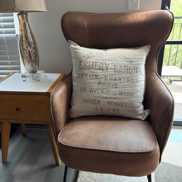 RH VINTAGE FRENCH GRAIN-SACK LINEN PILLOW COVER AND DOWN INSERT - Picture 1 of 6